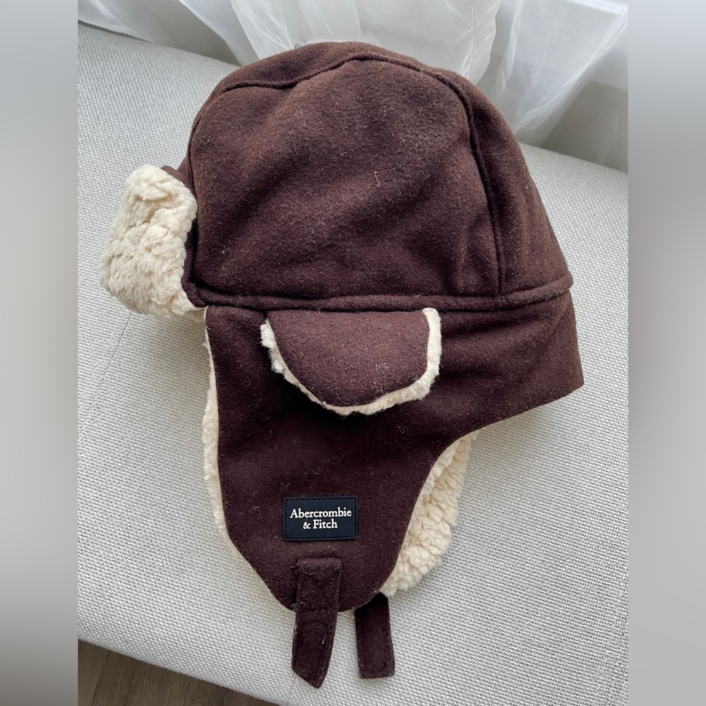 A&F Brown Faux Fur Trapper Hat